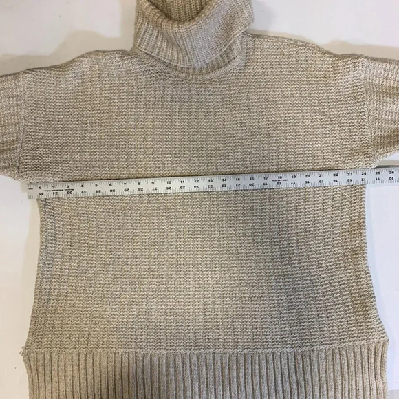 Madewell Women's Ribbed Merino Wool Alpaca Turtleneck Tunic‎ Sweater Size XL - Picture 10 of 12